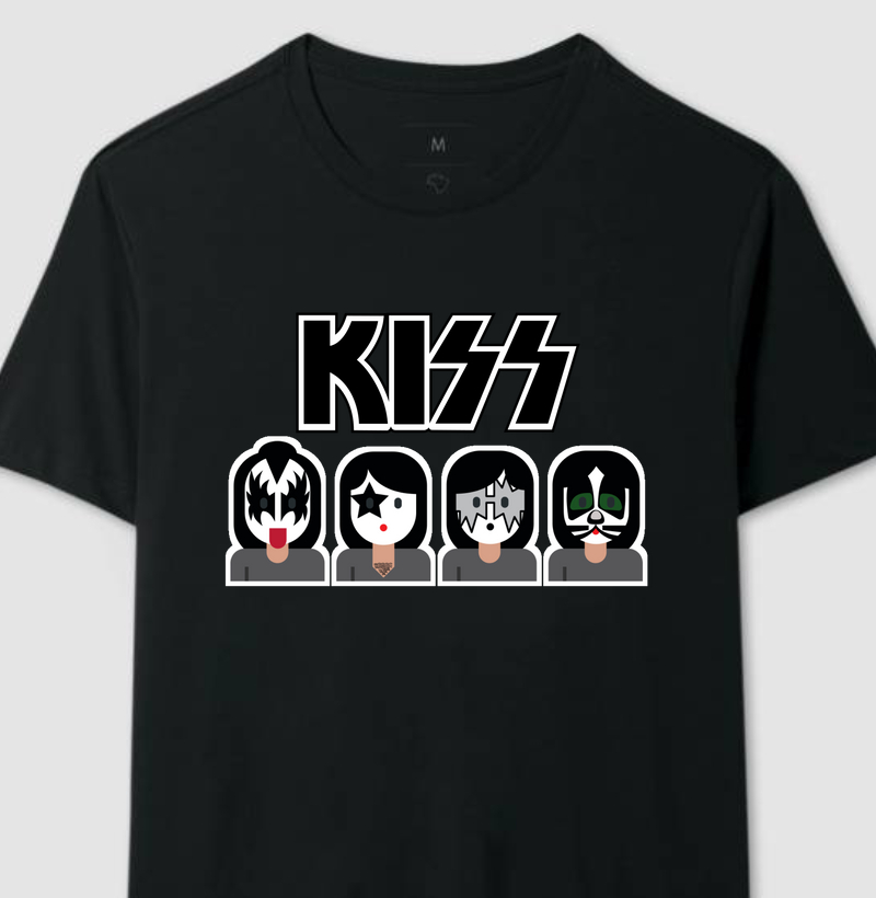 Camiseta Kiss - Integrantes Cartoon
