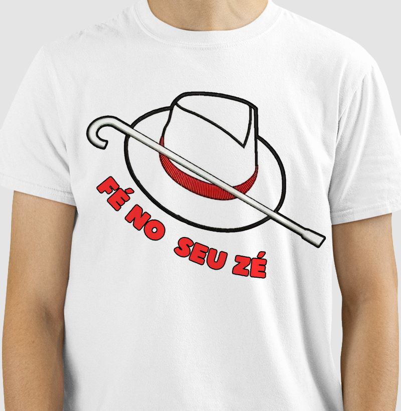 Camiseta Fé no Seu Zé 100% Algodão Várias cores