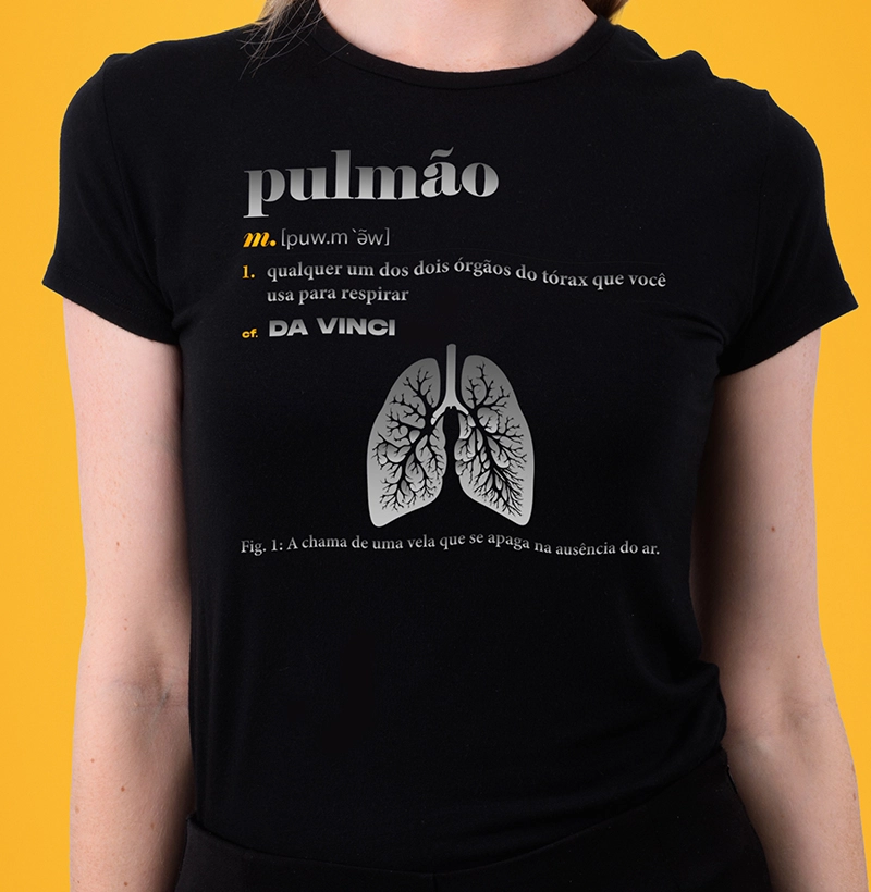 Camiseta Pulmão Definições - feminina