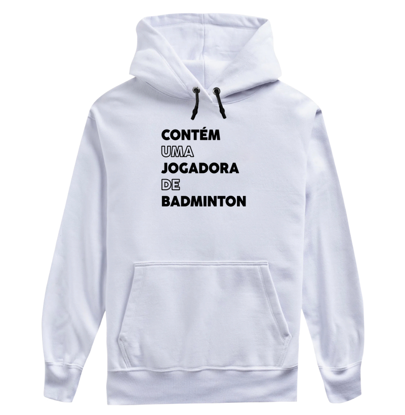 Contém uma jogadora de badminton