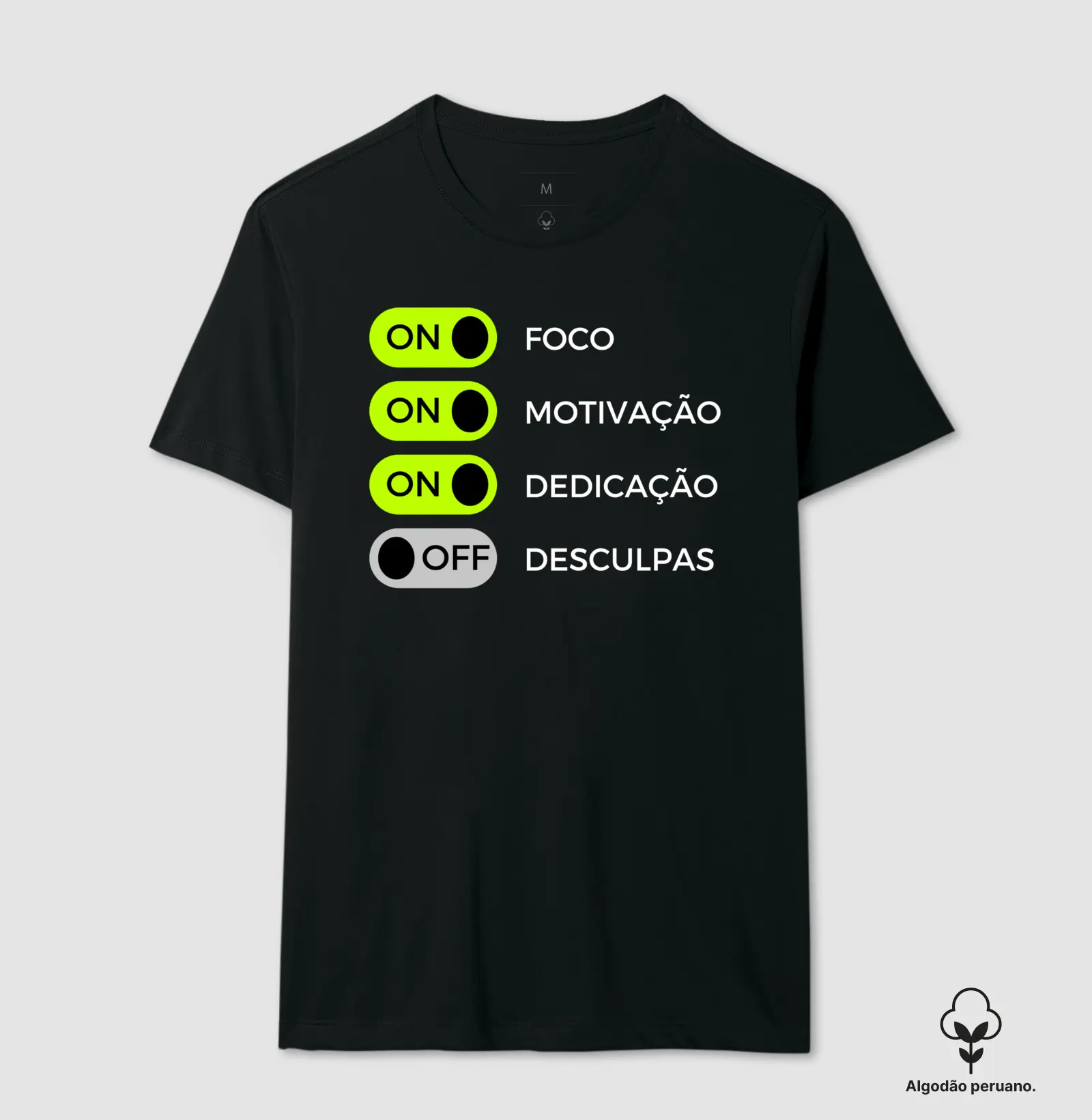 Camiseta On/Off algodão peruano