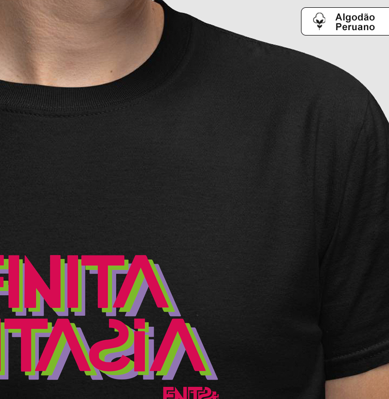 T-SHIRT "INFINITA FANTASIA" / LETTERING GRANDE (ALGODÃO PERUANO)