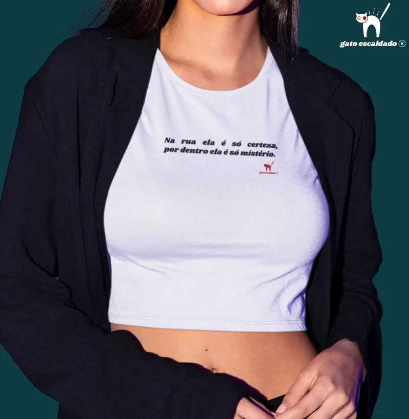 Cropped Por Dentro Ela é só Mistério