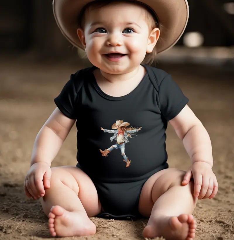 Menina Country Dançando - body infantil