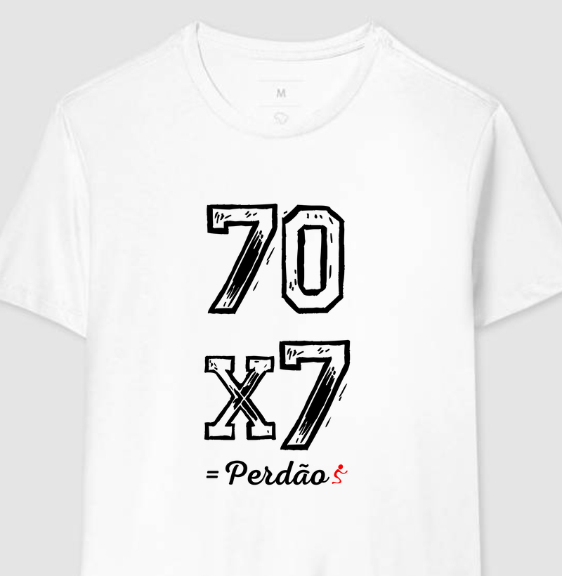 Camiseta Masculina Perdão 70x7 – Moda Cristã com Estilo e Propósito | Semeador StoreCamiseta Masculina Perdão 70x7