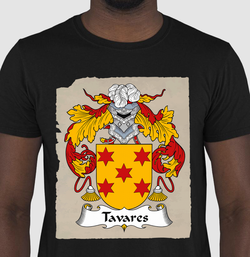 Camiseta Brasão Família Tavares Sobrenomes Brasões