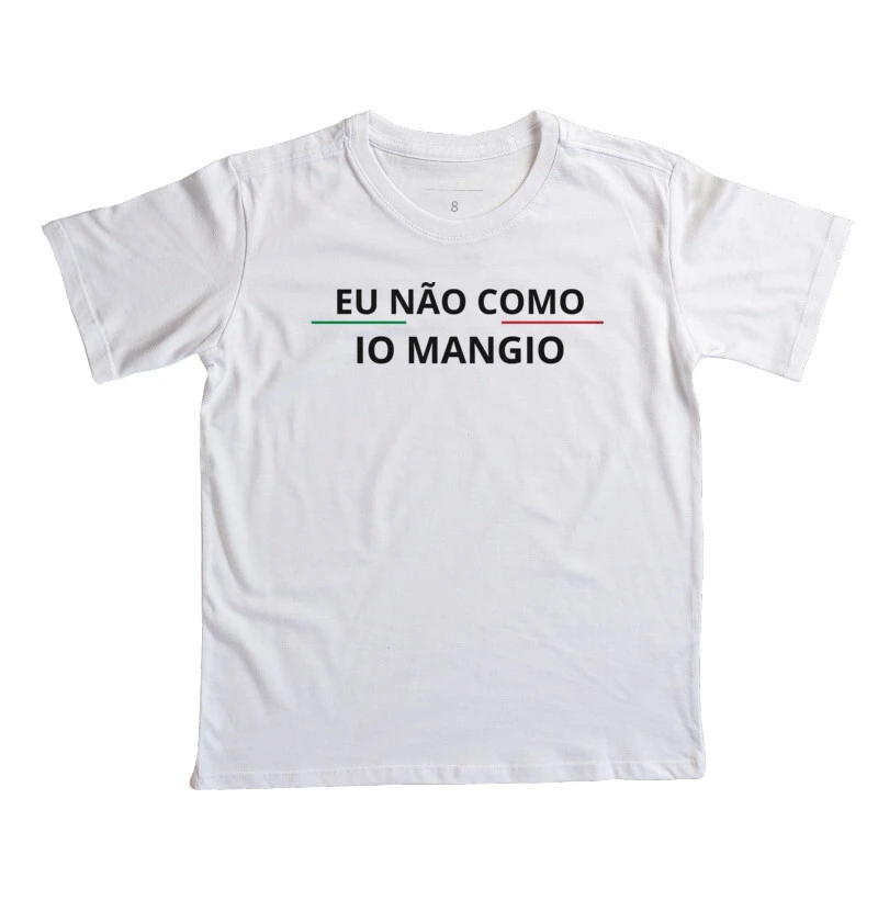 Eu não como, io mangio
