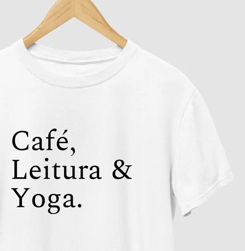 Café, leitura e yoga