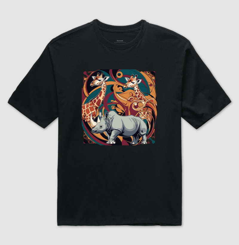 Camiseta Animalis Oversized Extinção 100% Algodão