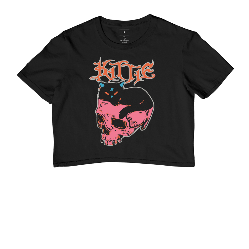 CROPPED MOLETOM KITTIE BLACK CAT