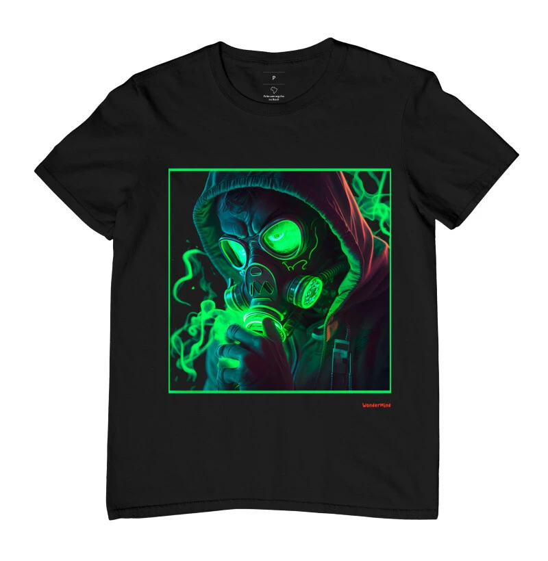 T-shirt Máscara de Gás Neon
