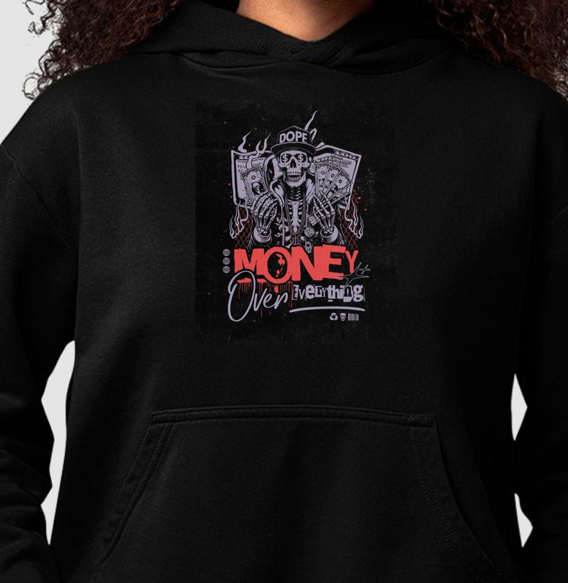 Moletom "Money Over Mind"