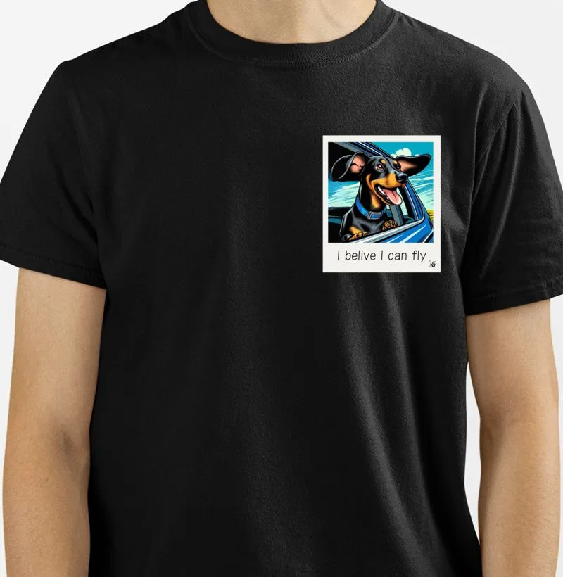 [Camiseta] I belive I can fly - Dachshund