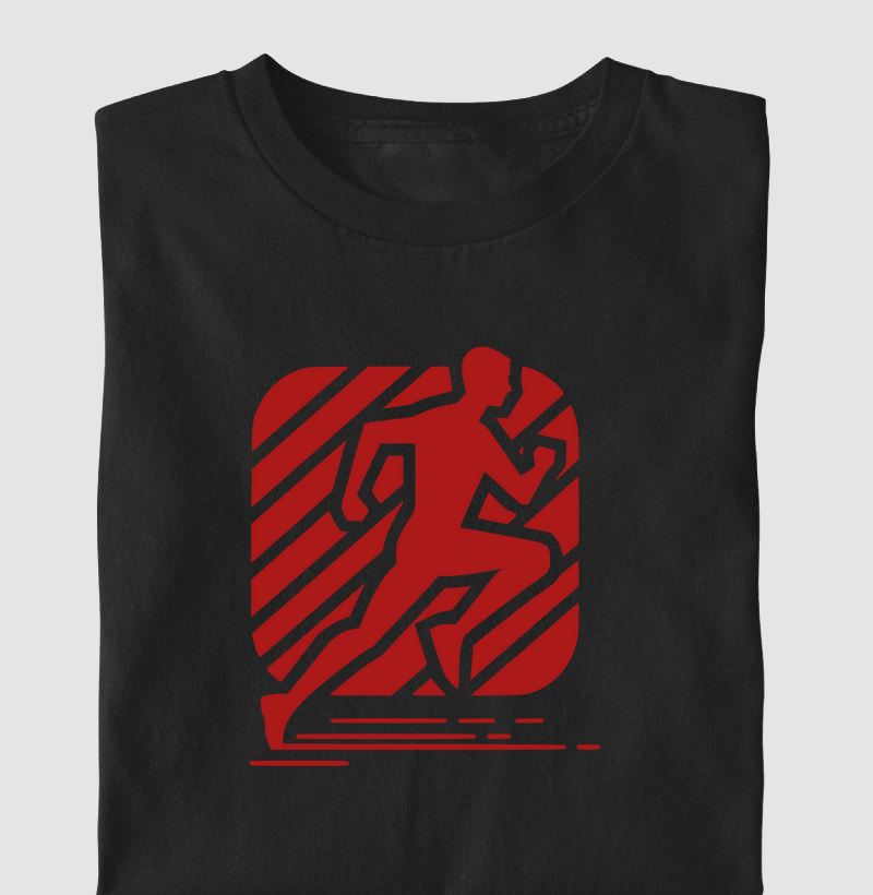Camiseta com Silhueta de Corredor | Estilo e Movimento | Moda Esportiva de Luxo VV