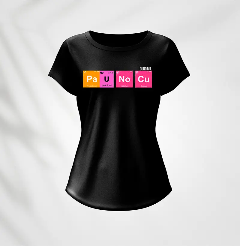 CAMISETAS ESTAMPADAS TABELA PERIODICA