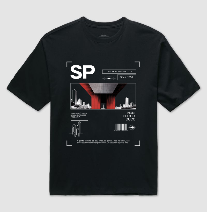 Camiseta Oversized - "SP: Non Ducor, Duco" - O Caos que Amamos