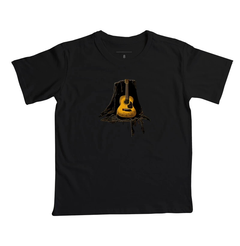 Golden Acoustic Guitar Elegance