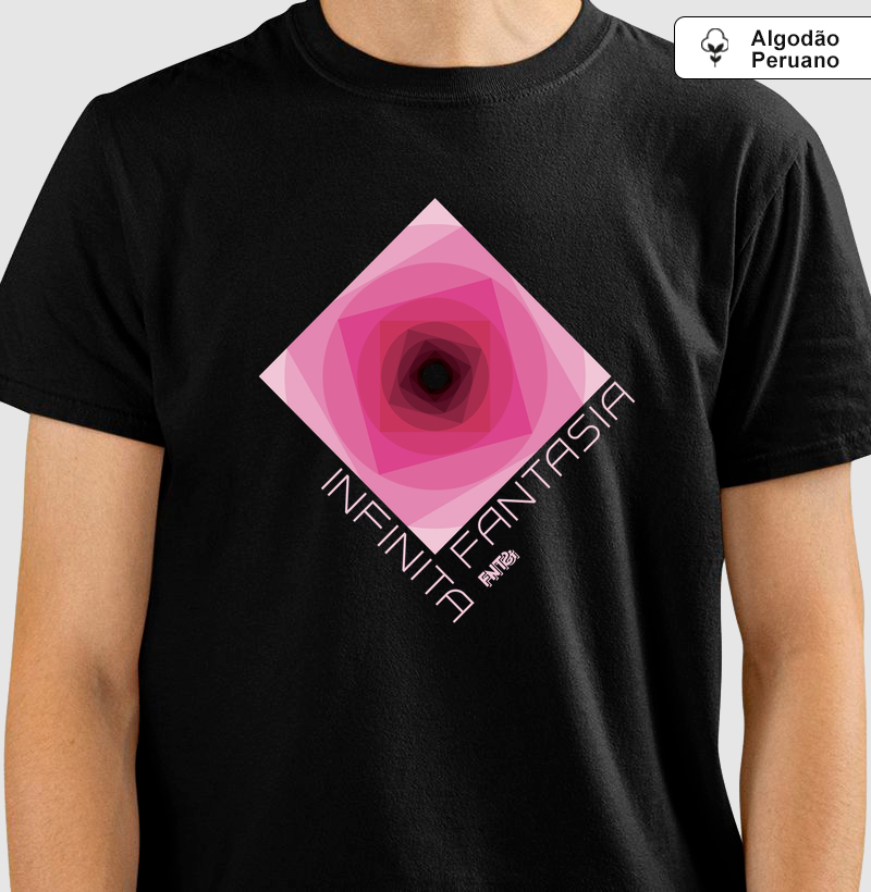 T-SHIRT "INFINITA FANTASIA" / MAGENTA ESTAMPA GRANDE (ALGODÃO PERUANO)