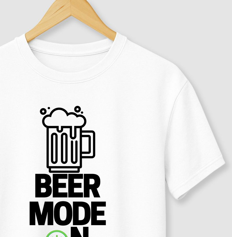 Camiseta “Beer Mode ON” – Ativada para a Festa!