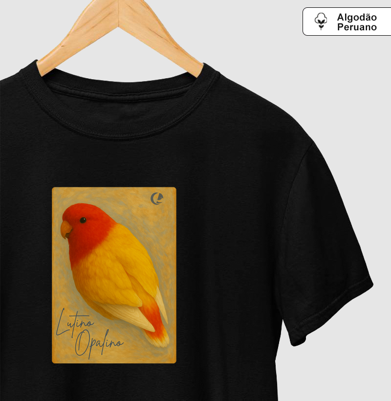 Camiseta Algodão Peruano - Agapornis Lutino Opalino