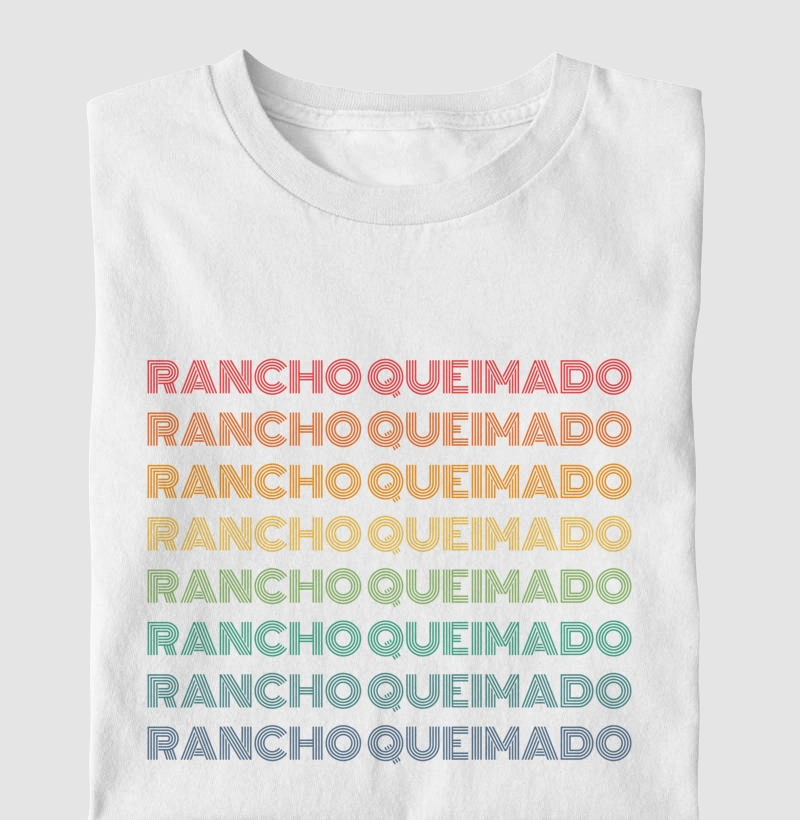 Rancho Queimado Letreiro Retrô
