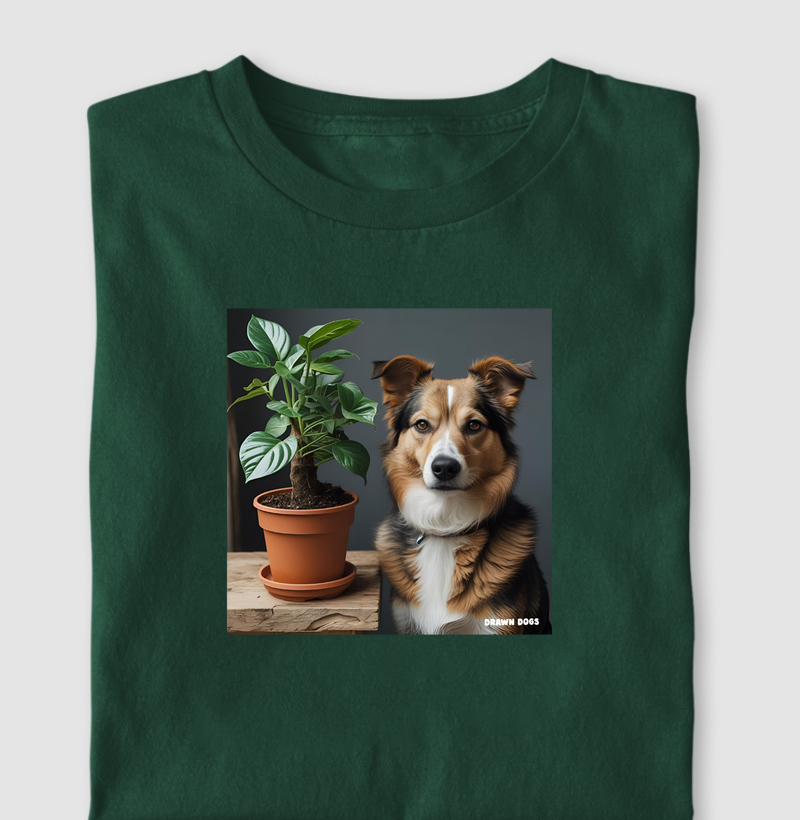 Cachorro e planta