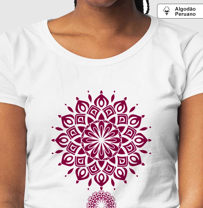 CAMISETA MANDALA- ALGODÃO PERUANO