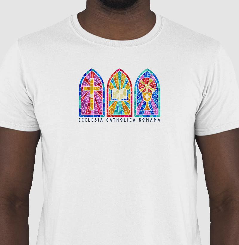 Estampa Vitrôs Católicos Branca Masc.