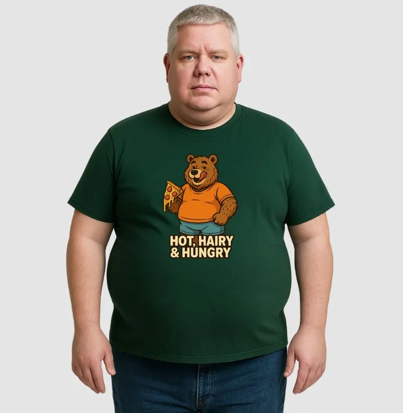 Camiseta Bear Hot, Hairy & Hungry