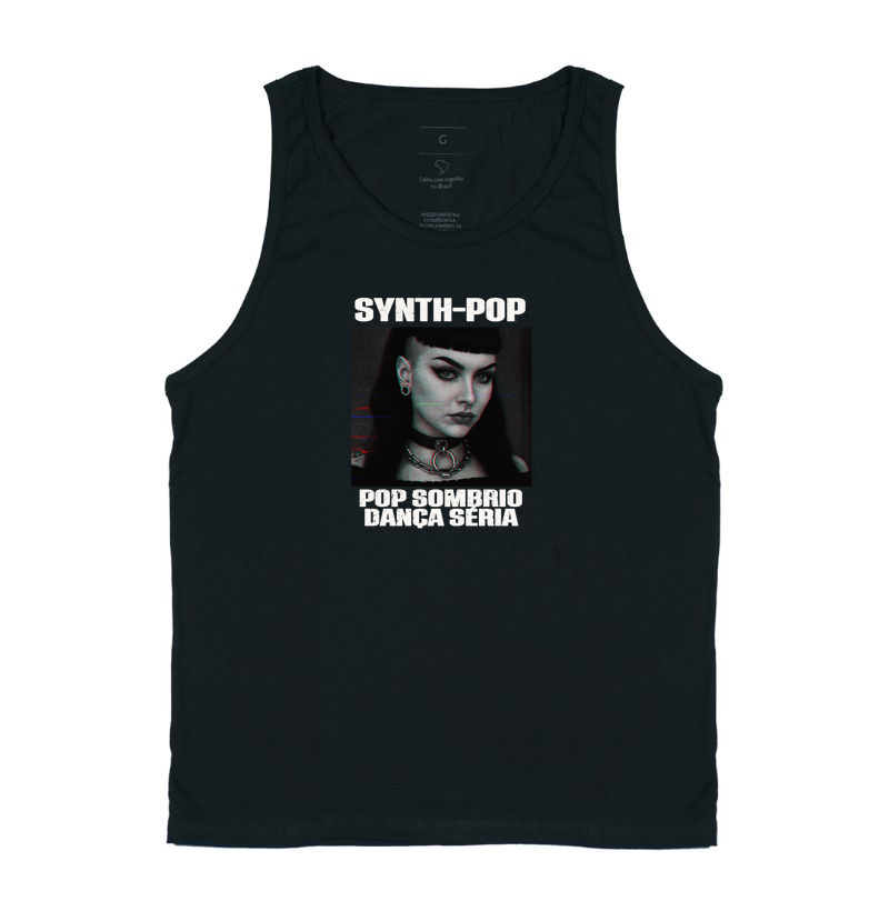 Camiseta Synth-Pop Sombrio