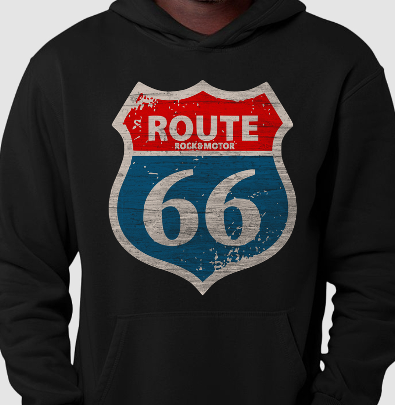 Route 66 - Placa em cinza