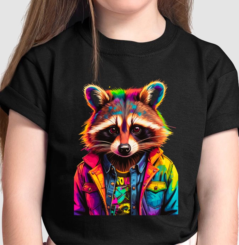 Camiseta Infantil Guaxinim Urbano