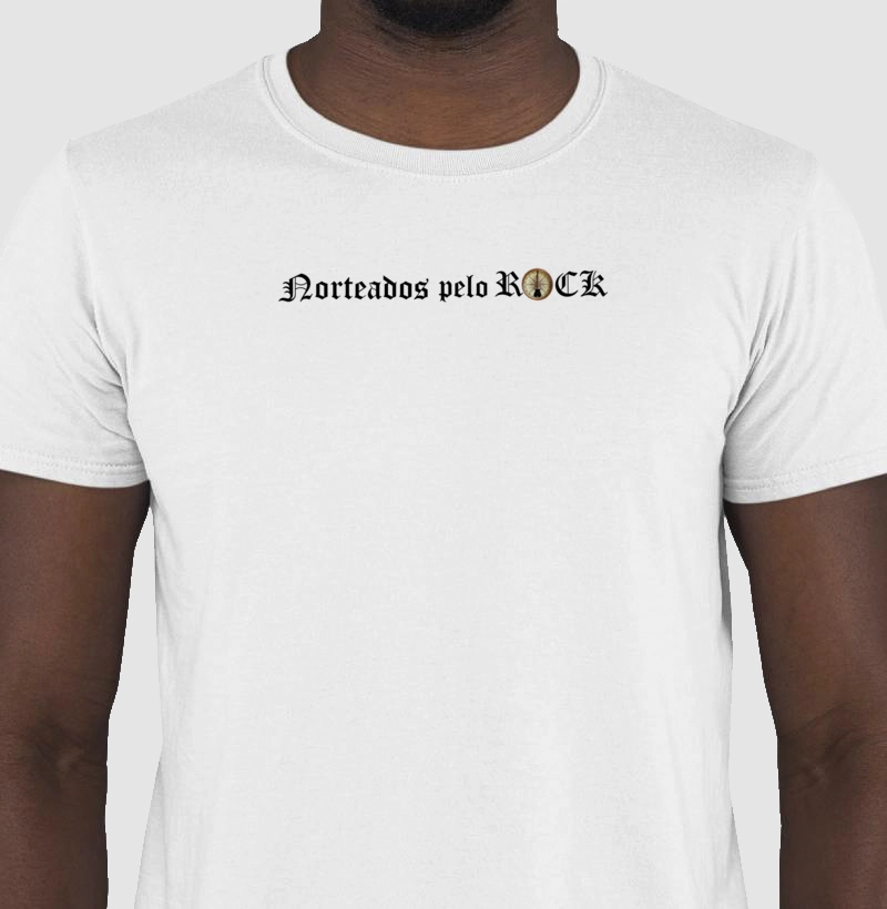 camiseta básica norteados pelo rock, camiseta básica