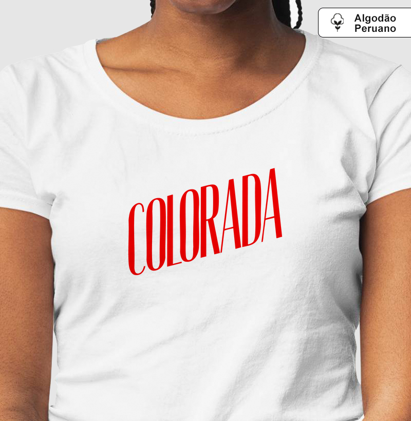 Camiseta Feminina Algodão Peruano - Colorada 2