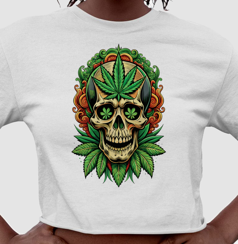 Cropped Green Skull