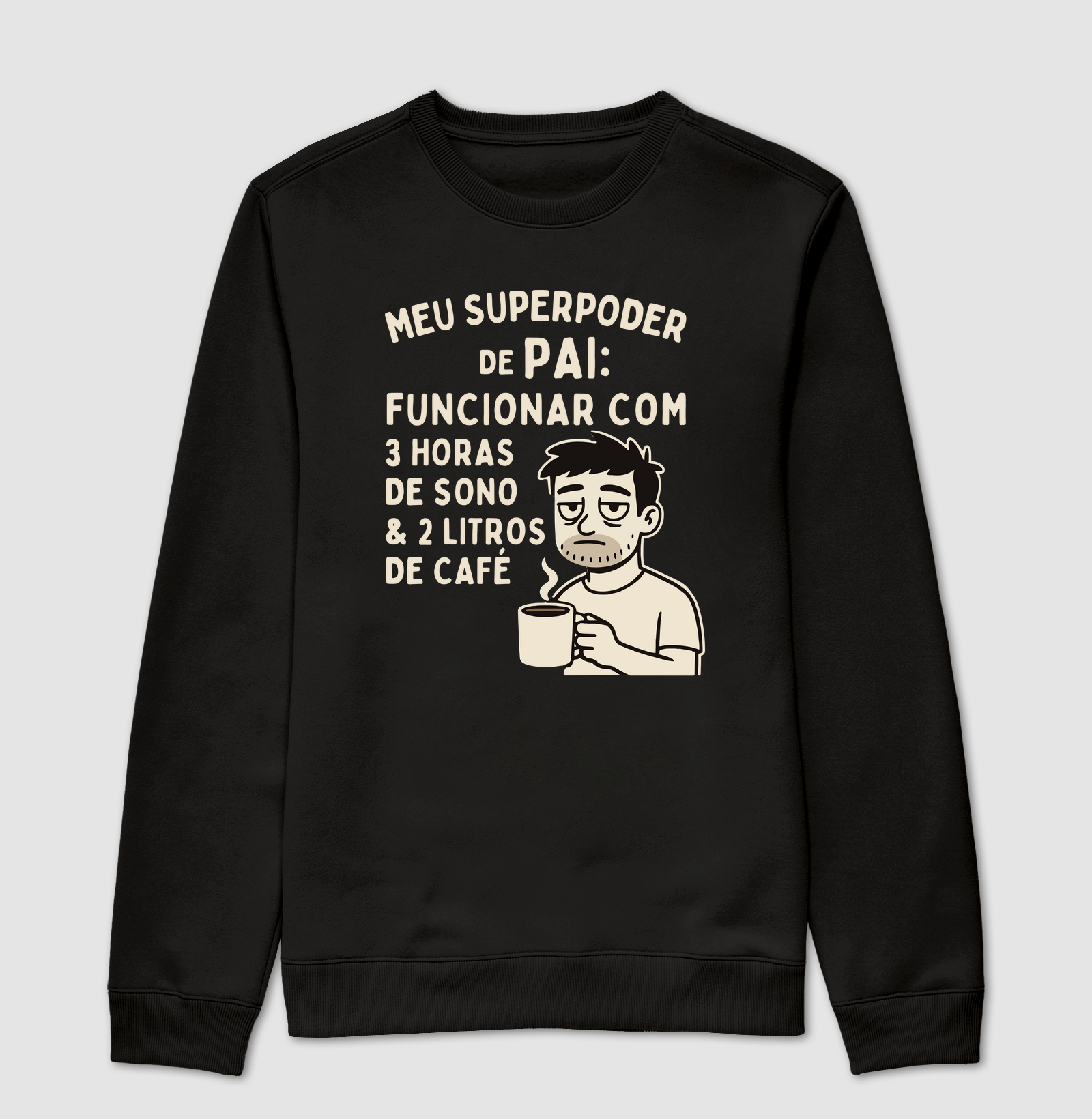 Camiseta Café MEU SUPER PODER DE PAI Camiseta Presente Dia dos Pais