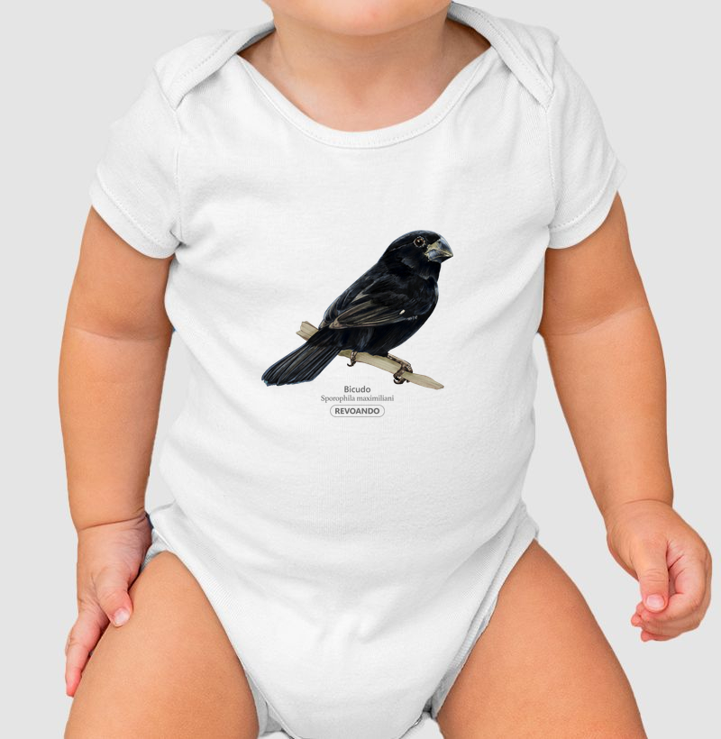 Aves do Brasil - Bicudo - Body Infantil