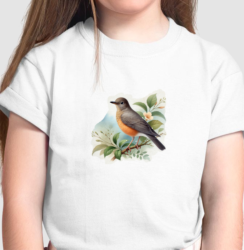 Camiseta Infantil Sabiá-Laranjeira