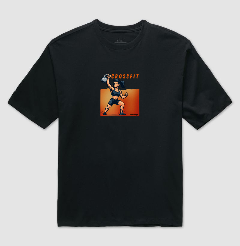 Camiseta Oversized Kettlebell Quadrinhos Feminina – Na Manga