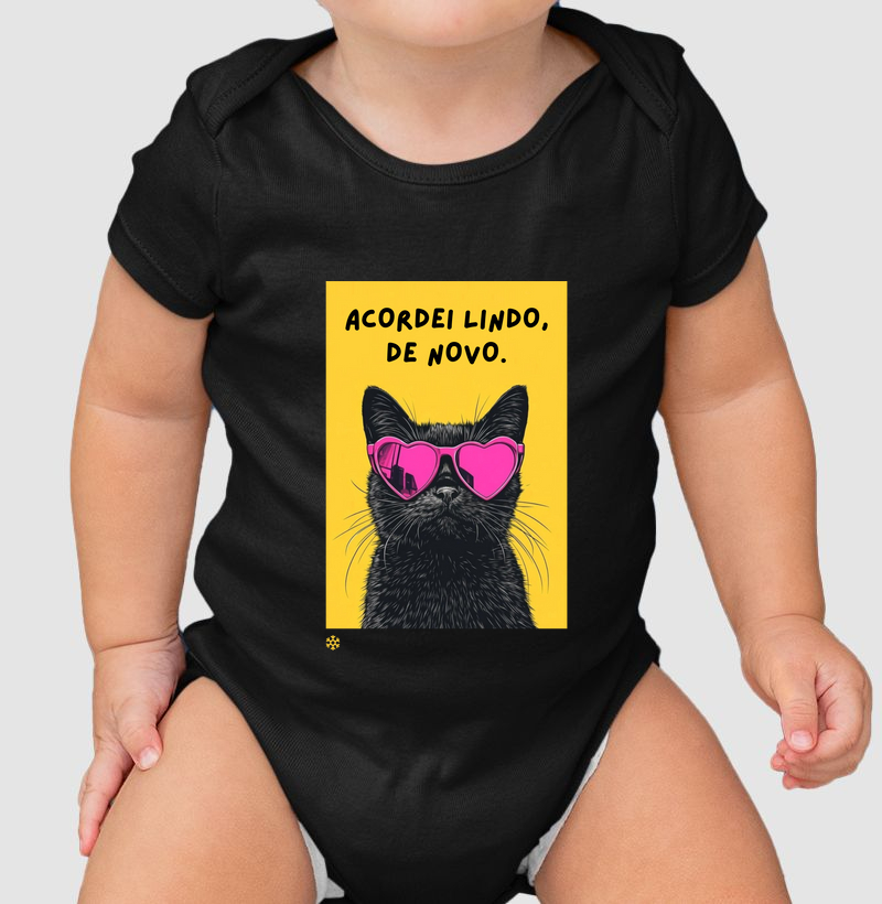 Body Infantil Acordei Lindo