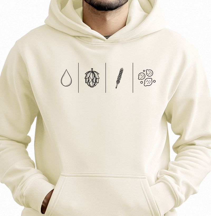 Moletom Minimalista - branco/bege