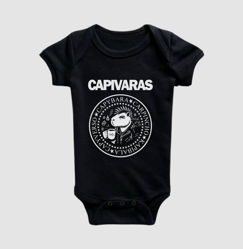 Camiseta Capivara Punk Rock