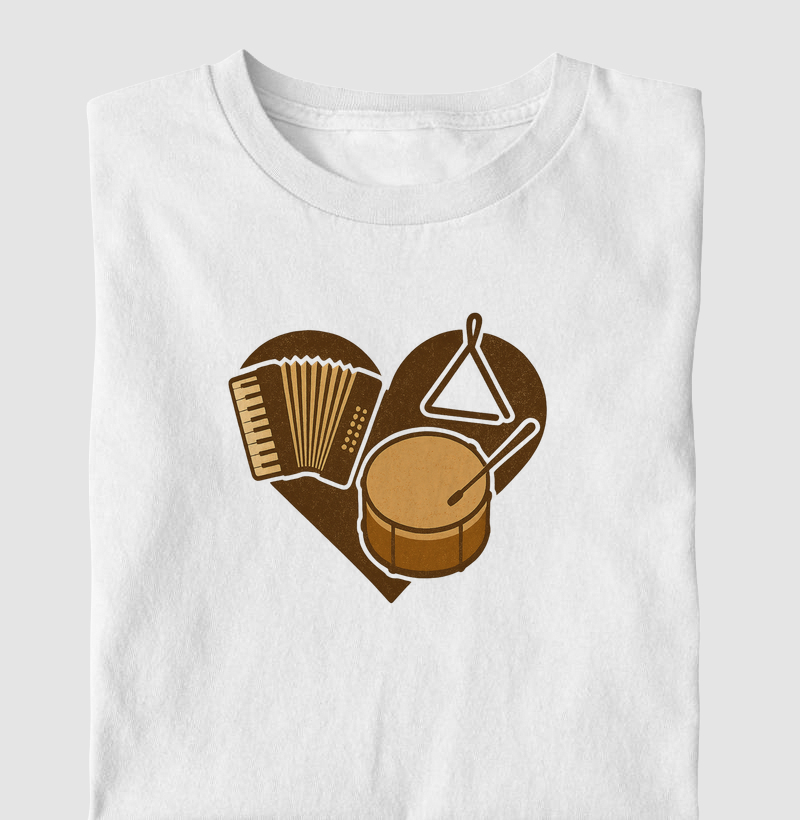 Sanfona + Zabumba + Triângulo formando um coração