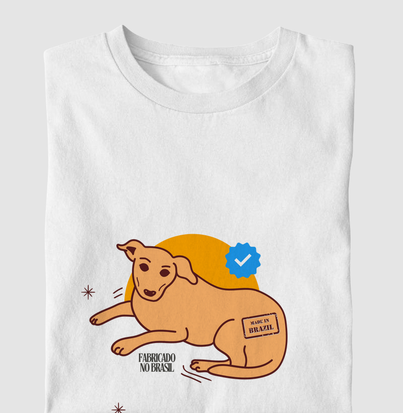 Camiseta infantil - Vira-lata Caramelo o Ícone Verificado do Brasil