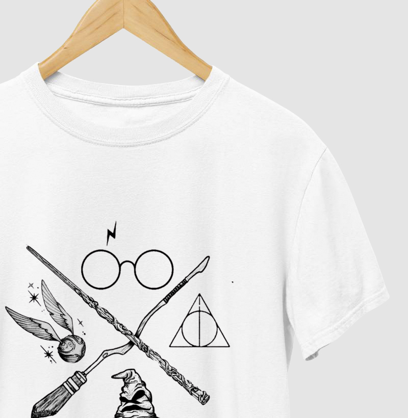 CAMISA HP - ÍCONES MÁGICOS