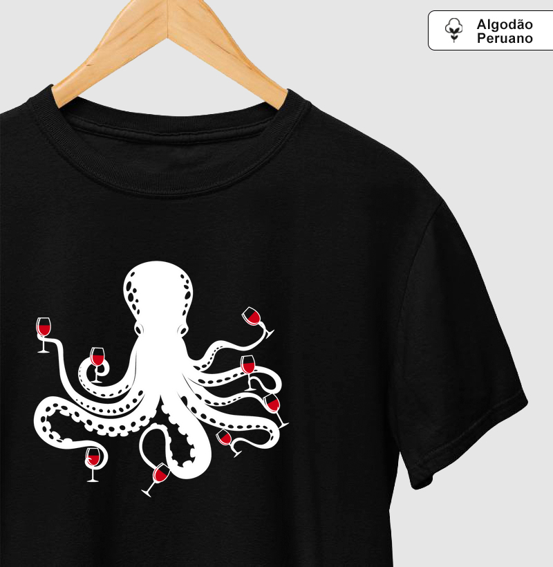 Queria Ser Um Polvo - Algodão Peruano