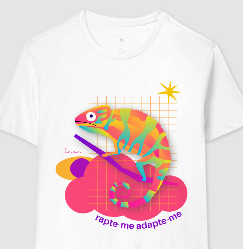 Camiseta Algodão Peruano Camaleão