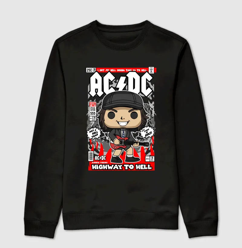 Angus Young (Heavy Metal Comics) - Suéter Moletom  