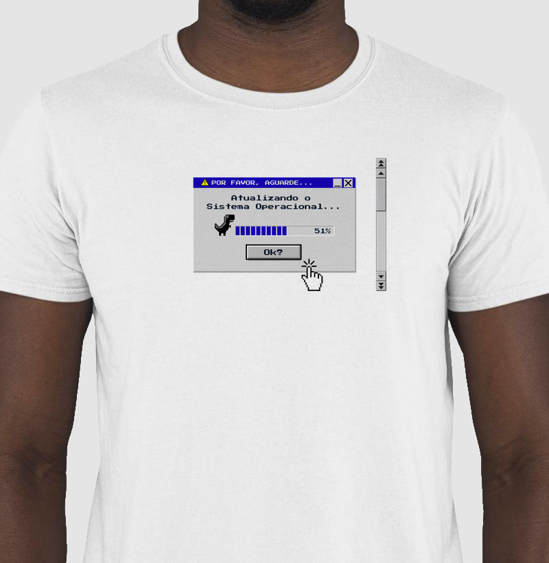 Camiseta⚙️Atualizando 51%...👼🏼 (Masc./Fem.)