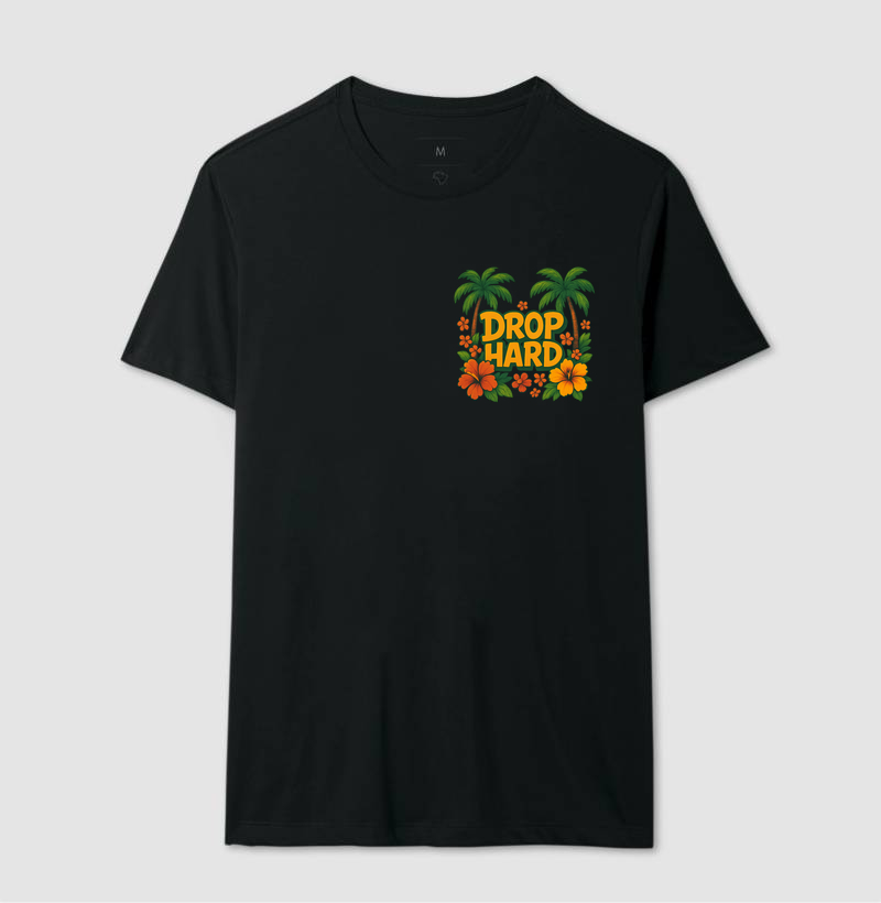 Camiseta basica drop hard hawaii tropical